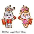Partyforte Cny Paired Sticker Cartoon Bunny Fortune Rabbit L