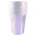 Partyforte Disposable Paper Tableware Cups Metallic Silver