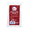 Homeproud Disposable Forks - White