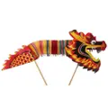 Partyforte Cny Traditional Paper Honeycomb Dragon Hand Puppet
