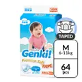 Nepia Genki! Premium Soft Tape M - (6-11Kg) 64 Pc