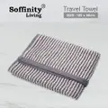 Jstyle Soffinity Bamboo Charcoal Travel Towel - Stripe