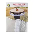 Dolphin Collection Pvc Clear Tablecloth 48 Round W/Lace