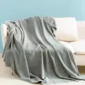 Sweet Home Waffle Flannel Fleece Blanket-Single(Grey)