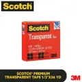 3M Scotch Premium Transparent Tape 19Mm X 32.9M