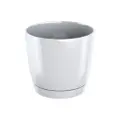 Prosperplast Coubi Flower Pot - White (120Mm X 110Mm)