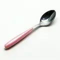 Nihon Cutlery S/Steel Pink Handle Coffee Spoon L12.6 W2.6Cm