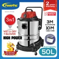 Powerpac (Ppv5500) Wet & Dry Vacuum Cleaner 50L