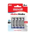 Maxell Alkaline Battery Aa 4 Pcs