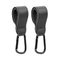 Cubble Pu Leather Stroller Hook Set - Black