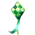 Partyforte Hari Raya Ketupat Ribbon-10X7 Pastel Green &Green