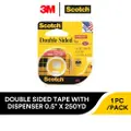 3M Scotch Double Sided Tape With Dispenser 136 12.7Mm X 6.35