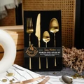Table Matters Parisian 4Pc Stainless Steel Cutlery Set (Gold)