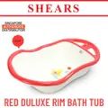 Shears Baby Bath Tub Toddler Duluxe Rim Bath Tub Red