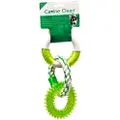 Canine Clean Triple Rings-Tpr Spike Rope Nylon (Green)