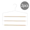 Sweet Home Multilayer Solid Wood Pants Rack - White