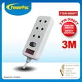 2Pin 3Way Extension Cord 3M With Safety Shutter Pp260N