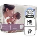 Bambo Baby Diapers Size 1 (2-4 Kg) 36 Pcs/ Pack