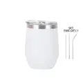 Camime Insulated Wine Tumbler Mug With Lid 350Ml - Mattewhite
