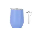 Camime Insulated Wine Tumbler Mug With Lid 350Ml Moroccanblue