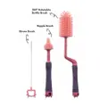 Cubble 3 In 1 Bottle And Nipple Brush Set - Pink