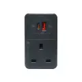 Multiway Adaptor W/Usb A + C Quick Charger (Dark Grey)