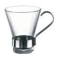 Bormioli Rocco Ypsilon Cappuccino Cup W Stainless Steel Handl