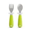 Munchkin Raise Toddler Fork & Spoon (Green)