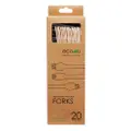 Eco U Premium Wooden Forks Disposable Biodegradable Cutlery