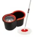 Puritywhite 2 Head Refill Spin Mop Set Black-Red