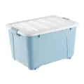Sweet Home Movable Storage Box With Wheels - 56L (Blue)