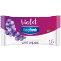 Deep Fresh Flower Pocket Wet Wipes Violet