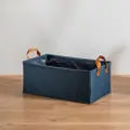 Houze Foldable Linen Storage Basket (Blue Denim)