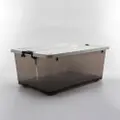 Houze 'Edgy' 35L Storage Box With Wheels (Smoke Grey)