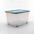 Houze 'Rollie' 35L Stackable Storage Box With Wheels (Blue)
