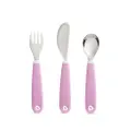 Munchkin Splash Toddler Fork Knife & Spoon Set (Purple)