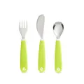Munchkin Splash Toddler Fork Knife & Spoon Set (Green)