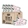 Kit Cat 5 In 1 Cat Wipes-Cherry Blossom Alcohol & Paraben Fre