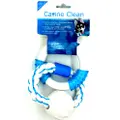 Canine Clean Double Rings-Nylon & Rope With Nylon Ball (Blue)