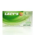 Lacys Clear Vinyl Gloves Powder Free - L Size