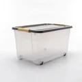 Houze 'Rollie' 35L Stackable Storage Box With Wheels (Grey)