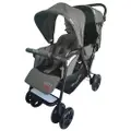 Lucky Baby City Dou Plus Twin Stroller - Denim Grey