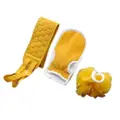 Dodomu 3 In 1 Exfoliation Bath Gloves Set - Yellow