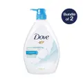 Dove Gentle Exfoliating Body Wash X 2