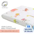 Mothernest 100% Cotton Baby Fitted Sheet - Zoo 60X120 Cm