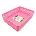 Sitbo Large Rectangular Multipurpose Storage Basket (Pink)
