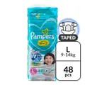 Pamper Baby Dry Tape Diaper - L (9 - 14Kg)