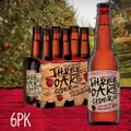 Three Oaks Cider Crushed Apple Cider Bottled Craft Beer 6 Pac