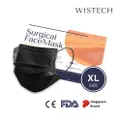 Wistech Adult Xl Black 3-Ply Surgical Face Mask