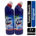 Vim Ultra Thick Bleach Toilet Cleaner Classic 2 X 500Ml Pack